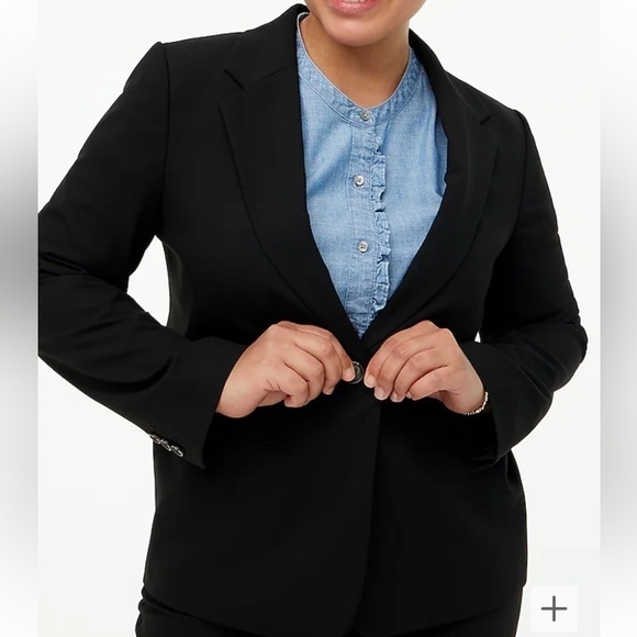 J. Crew Factory Womens One button blazer BO597 Black 10 - Picture 4 of 8